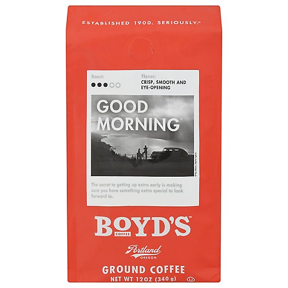 Boyds Coffee Ground Good Morning - 12 Oz