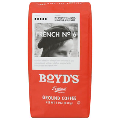 Boyds Coffee Coffee Ground French No. 6 - 12 Oz