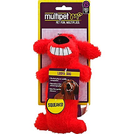 Multipet Dog Toy Loofa Dog The Original 6 Inch Assorted Colors - Each - Image 2