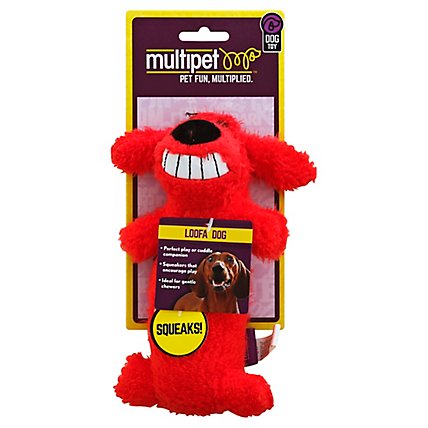 Multipet Dog Toy Loofa Dog The Original 6 Inch Assorted Colors - Each - Image 1