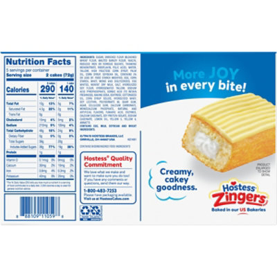 Hostess Zingers Snack Cakes Artificially Flavored Iced Vanilla Cake - 10 - 12.7 Oz - Image 7