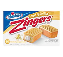 Hostess Zingers Iced Vanilla Cake 10 Count - 12.7 Oz