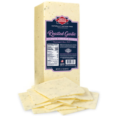 Dietz & Watson New York Roasted Garlic Cheddar - Image 1