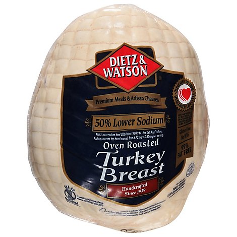 Dietz & Watson Turkey Breast 50% Lower Sodium - 0.50 LB