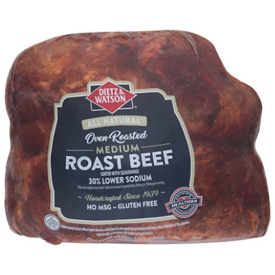 Dietz And Watson Medium Cooked Trimmed And Tied Roast Beef 050 Lb