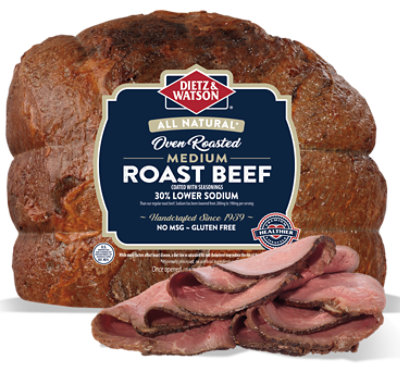 Dietz And Watson Medium Cooked Trimmed And Tied Roast Beef 050 Lb