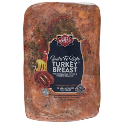 Dietz & Watson Santa Fe Brand Turkey Breast Fire Roast Pepper & Sun Dried Tomatoes - Image 1