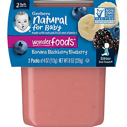 Gerber 2nd Foods Banana with Mixed Berry Tubs - 2-4 Oz - Image 1