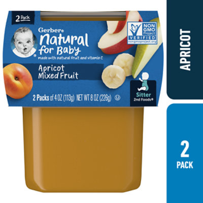 Gerber 2nd Foods Baby Food Apricot With Mixed Fruit - 2-4 Oz