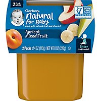 Gerber 2nd Foods Baby Food Apricot With Mixed Fruit - 2-4 Oz - Image 1