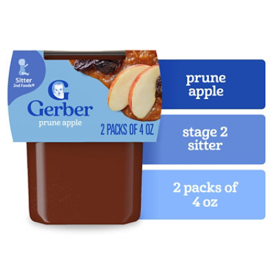 Gerber 2nd Foods Natural Prune Apple WonderFoods Tub for Baby Food - 2-4 Oz - Image 1