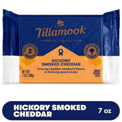 Tillamook Farmers Collection Hickory Smoked Medium Cheddar Cheese Block - 7 Oz - Image 1