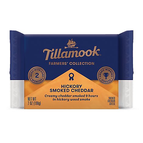 Tillamook Farmers Collection Hickory Smoked Medium Cheddar Cheese Block - 7 Oz