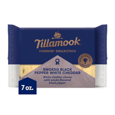 Tillamook Farmers' Collection Smoked Black Pepper White Cheddar Cheese Block - 7 Oz - Image 1