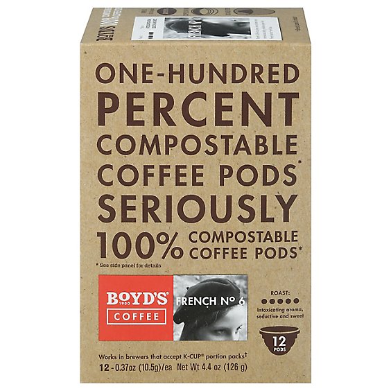 Boyds Coffee Coffee Pods French No. 6 - 12-0.37 Oz