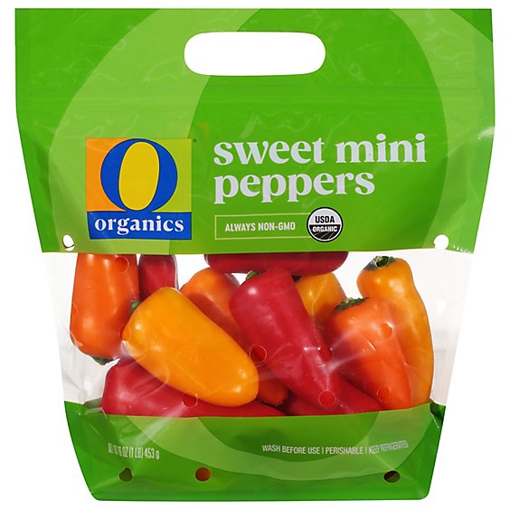 O Organics Organic Peppers Bell Peppers Sweet Mini - 16 Oz