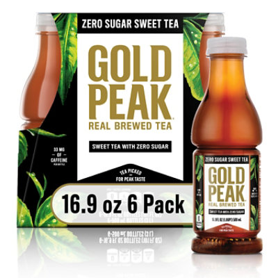 Gold Peak Zero Sugar Sweet Tea - 6-16.9 Fl. Oz. - Image 1