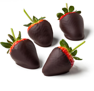 Fresh Cut Strawberries Chocolate Covered - 8 Oz
