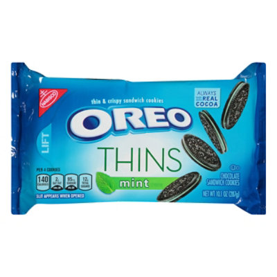 OREO Cookies Sandwich Chocolate Thins Mint Creme - 10.1 Oz