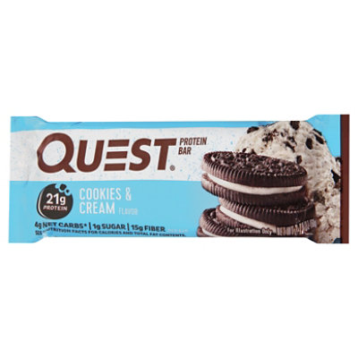 Quest Bar Protein Bar Gluten-Free Cookies & Cream - 2.12 Oz - Image 3