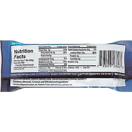 Quest Bar Protein Bar Gluten-Free Cookies & Cream - 2.12 Oz - Image 6