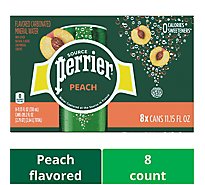 Perrier Peach Sparkling Water In Cans - 8-11.15 Fl. Oz.