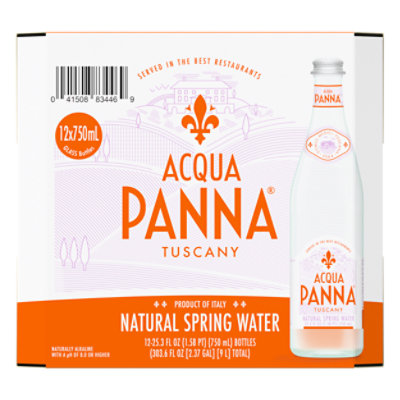  Acqua Panna Natural Spring Water, 750ml Glass 12