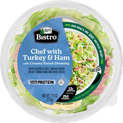 Ready Pac Bistro Bowl Chef with Turkey & Ham Salad - 7.75 Oz - Image 2