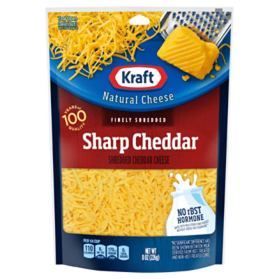 Kraft Cheese Natural Finely Shredded Sharp Cheddar - 8 Oz - Image 2