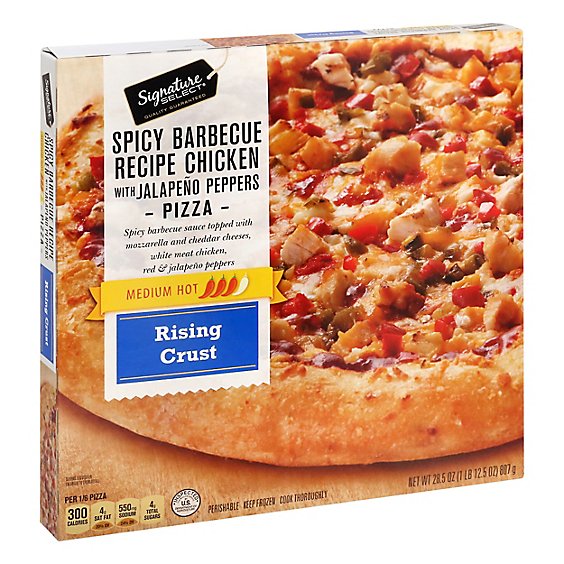 Signature SELECT Pizza Rising Crust Spicy Barbeque Chicken with Jalapeno Peppers - 28.5 OZ