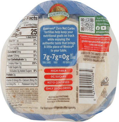 Guerrero Zero Net Carb Tortillas Original 14 Count - 8.89 Oz - Image 6