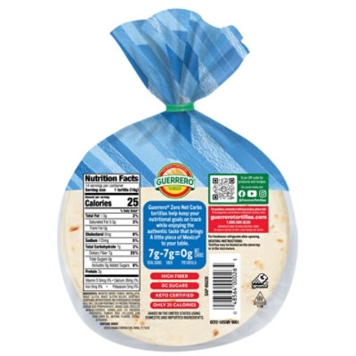 Guerrero Zero Net Carbs Original Tortillas Street Taco Size - 14 pack - Image 2