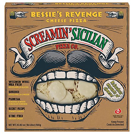 Screamin Sicilian Pizza Bessies Revenge Cheese Frozen - 20.80 Oz - Image 3