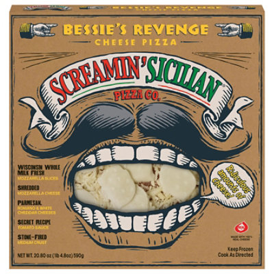 Screamin Sicilian Pizza Bessies Revenge Cheese Frozen - 20.80 Oz