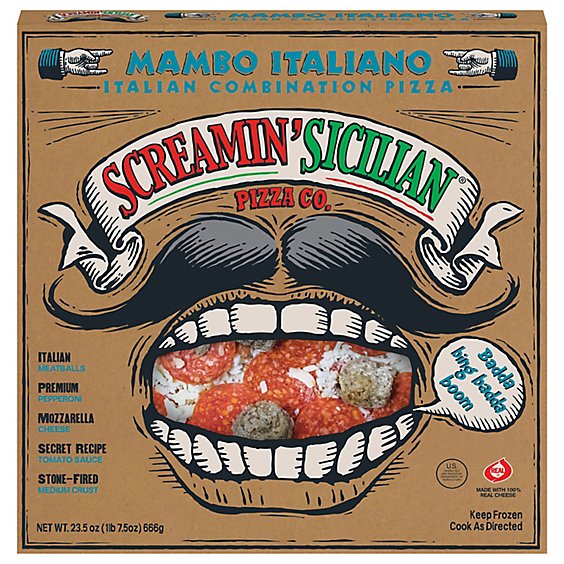 Screamin Sicilian Pizza Mambo Italiano Combo Frozen - 23.5 Oz