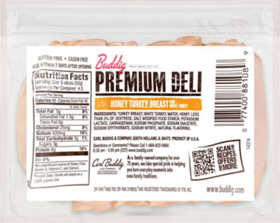 Buddig Turkey Breast Honey - 8 Oz - Image 6