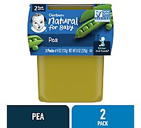 Gerber 2nd Foods Natural For Baby Pea Baby Food Tubs Multipack - 2-4 Oz