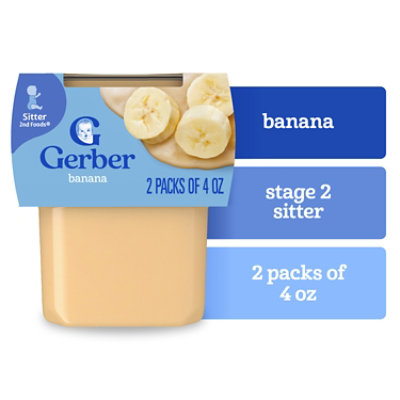 Gerber 2nd Foods Natural Banana Baby Food Tub - 2-4 Oz - Image 1