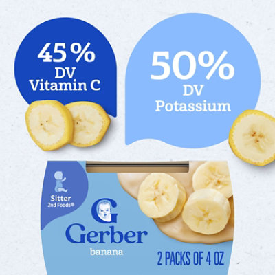 Gerber 2nd Foods Natural Banana Baby Food Tub - 2-4 Oz - Image 2