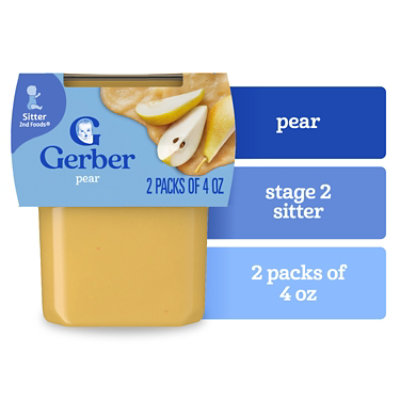 Gerber 2nd Foods Natural Pear Baby Food Tub - 2-4 Oz - Image 1