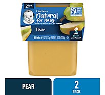 Gerber 2nd Foods Natural Pear Baby Food Tubs - 2-4 Oz