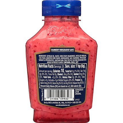 Dietz & Watson Deli Complements Sause Cranberry Horseradish - 9 Oz - Image 6
