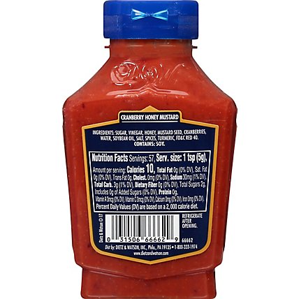 Dietz & Watson Deli Complements Mustard Cranberry Honey - 11 Oz - Image 6