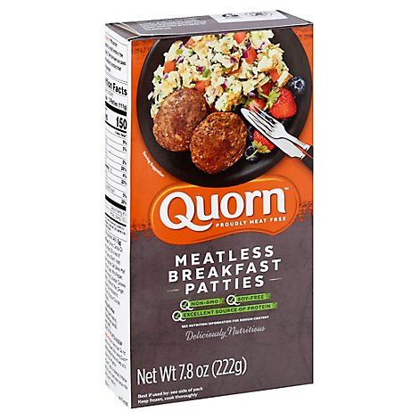 Quorn Meatless Patties Breakfast Non GMO Soy Free - 7.8 Oz