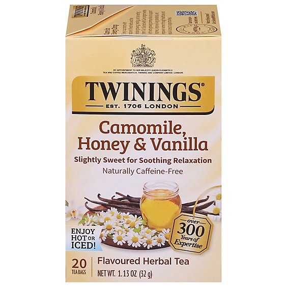 Twinings of London Herbal Tea Caffeine Free Camomile Honey & Vanilla - 20 Count