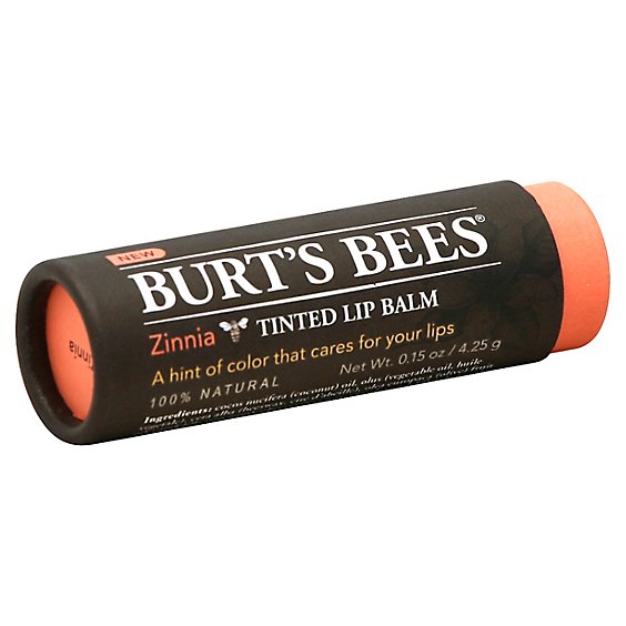 Burts Bees Tinted Lip Balm Zinnia - .15 Oz