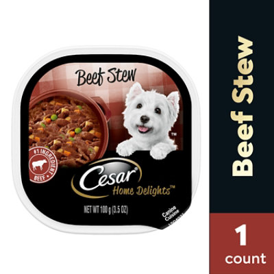 Cesar Home Delights Beef Stew Adult Soft Wet Dog Food - 3.5 Oz - Image 1