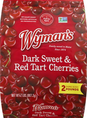 Wymans Cherries Dark Sweet With Red Tart - 2 Lb