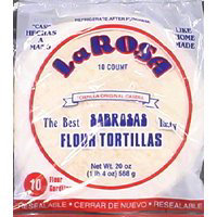 La Rosa Tortillas Flour Gorditas Bag 10 Count - 18 Oz