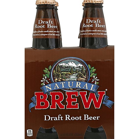 Natural Brew Soda Root Beer - 4-12 Fl. Oz.